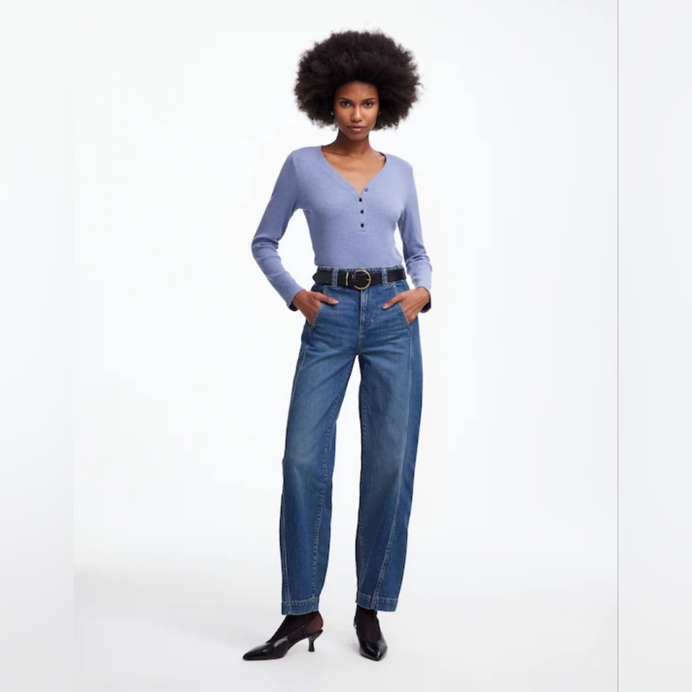Madewell Tapered Denim Trousers‎ size 32 $148 image 3